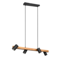 Trio Lighting Trio MARLEY hanglamp | GU10 Fitting | mat zwart | 80 x 20 cm | IP20 | excl. 4x GU10 | max. 35W