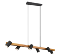 Trio Lighting Trio MARLEY hanglamp | GU10 Fitting | mat zwart | 115 x 20 cm | IP20 | excl. 6x GU10 | max. 35W