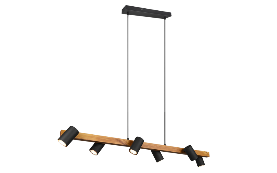 Trio Lighting Trio MARLEY pendant light | 6x GU10 | black | IP20 | 150 cm