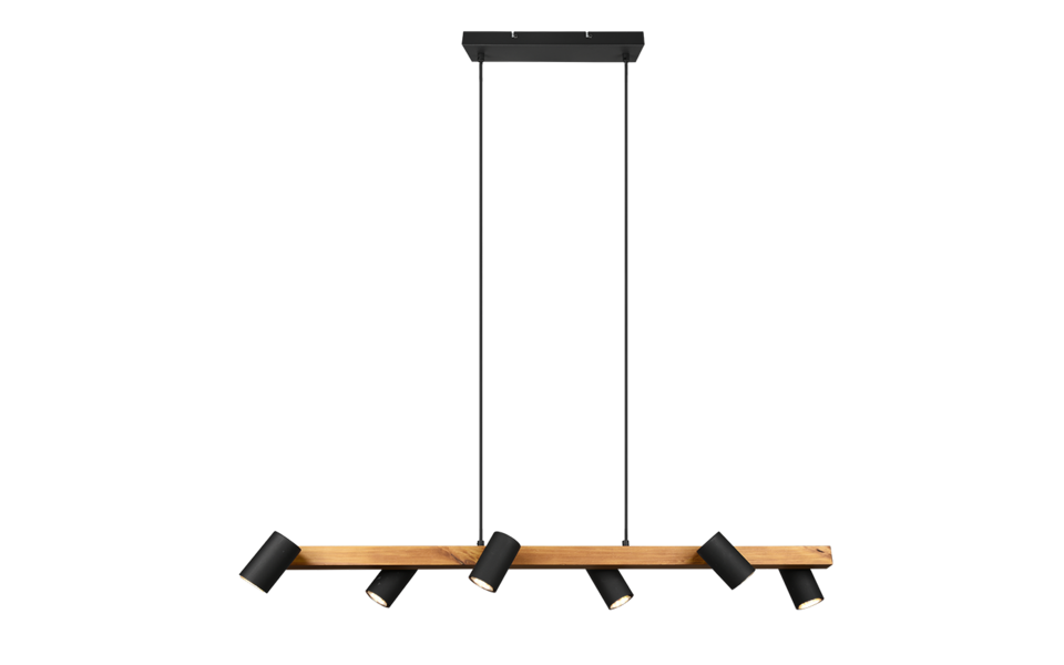 Trio Lighting Trio MARLEY pendant light | 6x GU10 | black | IP20 | 150 cm