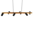 Trio Lighting Trio MARLEY hanglamp | GU10 Fitting | mat zwart | 115 x 20 cm | IP20 | excl. 6x GU10 | max. 35W