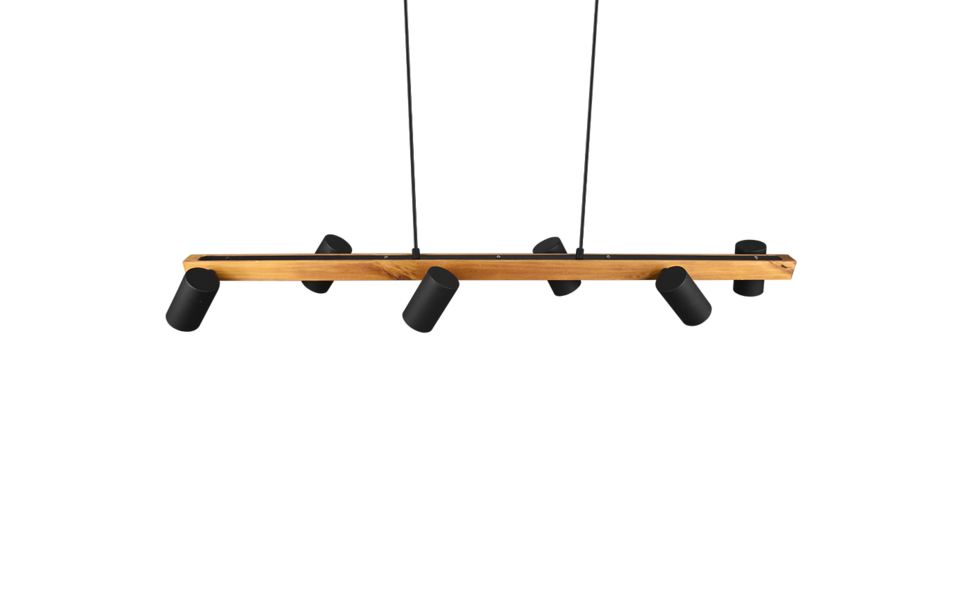 Trio Lighting Trio MARLEY pendant light | 6x GU10 | black | IP20 | 150 cm