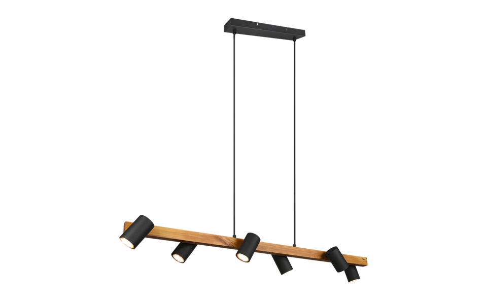 Trio Lighting Trio MARLEY pendant light | 6x GU10 | black | IP20 | 150 cm