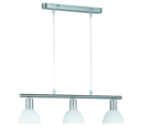 Trio Lighting Trio DALLAS hanglamp | E14 Fitting | nikkel mat met wit | 61 x 11 cm | IP20 | excl. 3x E14 | max. 40W