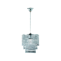 Trio ORIENT hanglamp | chroom/transparant | IP20 | E27 Fitting Trio ORIENT hanglamp | chroom/transparant | IP20 | E27 Fitting