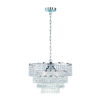 Trio ORIENT hanglamp | chroom/transparant | IP20 | E14 Fitting Trio ORIENT hanglamp | chroom/transparant | IP20 | E14 Fitting