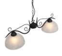 Trio Lighting Trio COUNTRY hanglamp | E27 Fitting | roestkleur met albast | 82 x 25 cm | IP20 | excl. 2x E27 | max. 40W