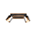 Trio Lighting Trio TRAVIA ceiling spotlight | 2x E14 max 40W | black with wood | IP20 | 14 cm