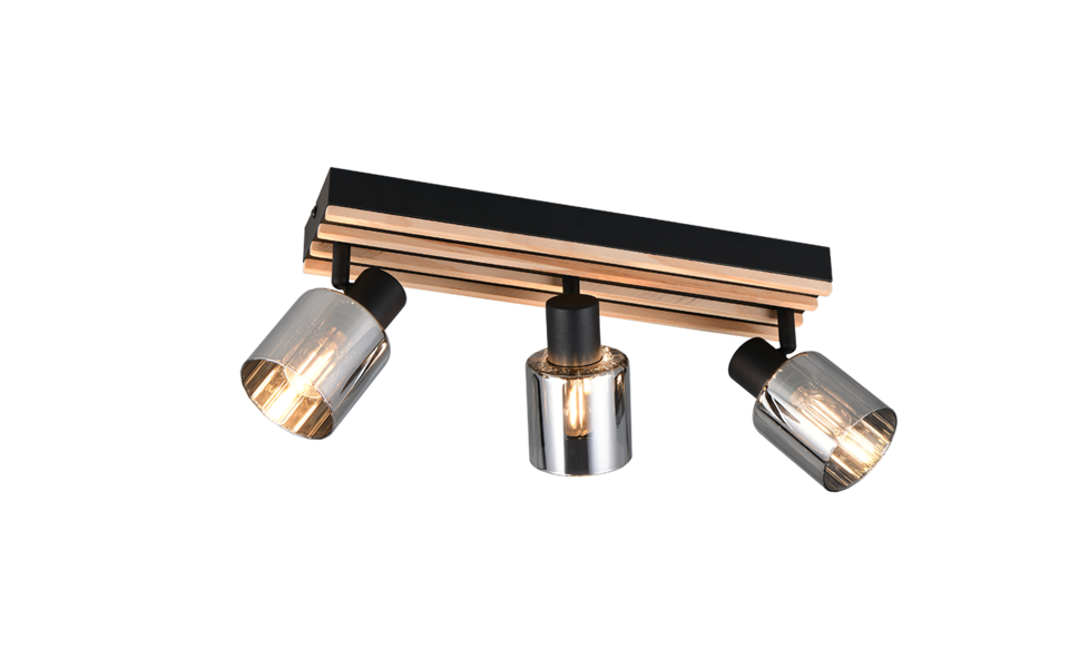Trio Lighting Trio TRAVIA ceiling spotlight | 3x E14 max 40W | black | IP20 | 14 cm