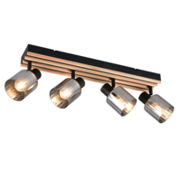 Trio TRAVIA ceiling spotlight | E14 | black | IP20