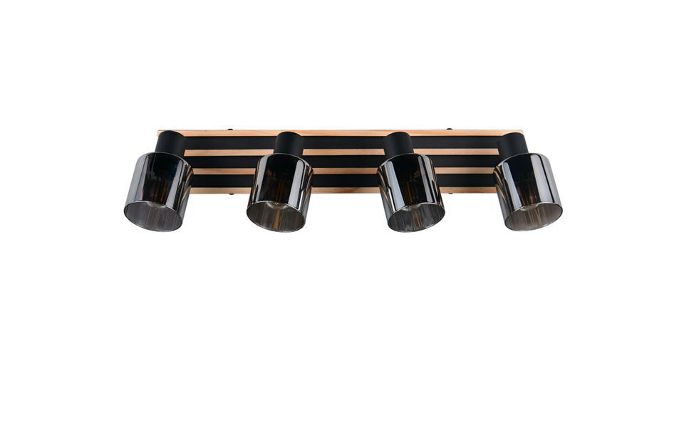 Trio Lighting Trio TRAVIA ceiling spotlight | 4x E14 max 40W | black | IP20 | 14 cm