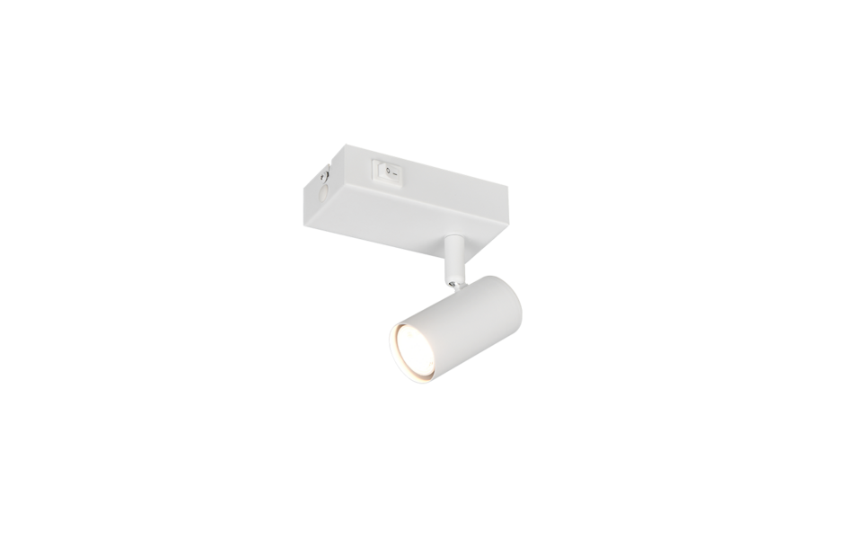 Trio Lighting Trio TARYN plafondspot | GU10 Fitting | wit mat | 14 x 6 cm | IP20 | excl. 1x GU10 | max. 5W