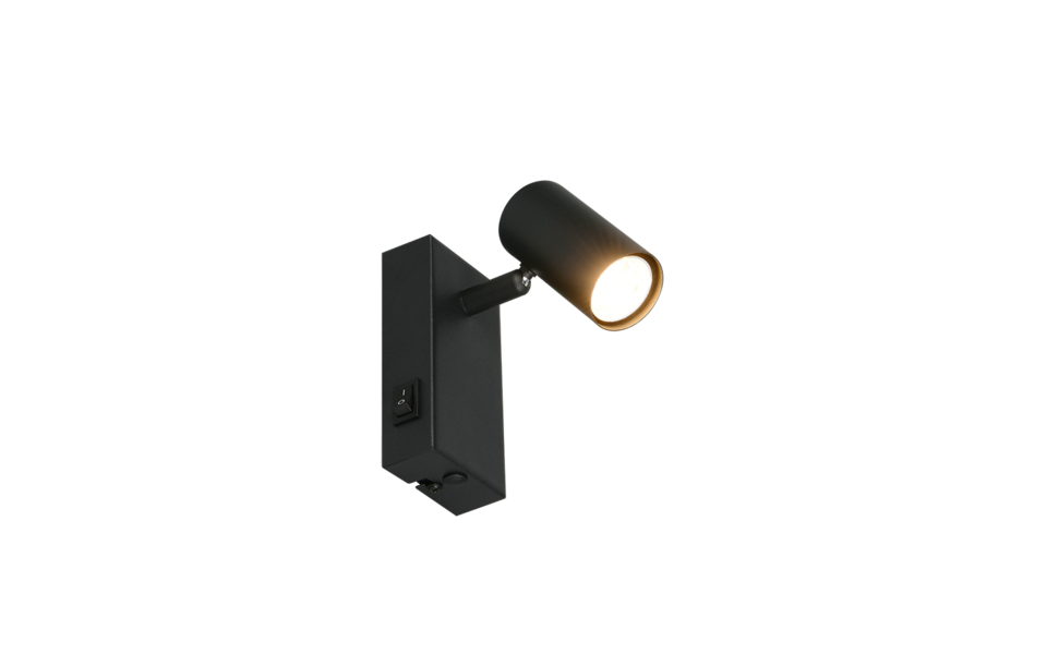 Trio Lighting Trio TARYN plafondspot | GU10 Fitting | mat zwart | 14 x 6 cm | IP20 | excl. 1x GU10 | max. 5W