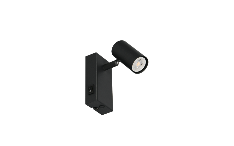 Trio Lighting Trio TARYN plafondspot | GU10 Fitting | mat zwart | 14 x 6 cm | IP20 | excl. 1x GU10 | max. 5W