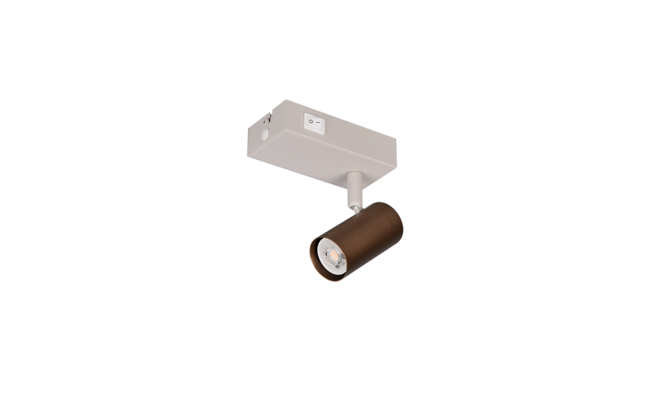 Trio Lighting Trio TARYN ceiling spotlight | 1x GU10 | mocha brown | Ø 12 cm | IP20 | 13 cm Trio Lighting Trio TARYN ceiling spotlight | 1x GU10 | mocha brown | Ø 12 cm | IP20 | 13 cm