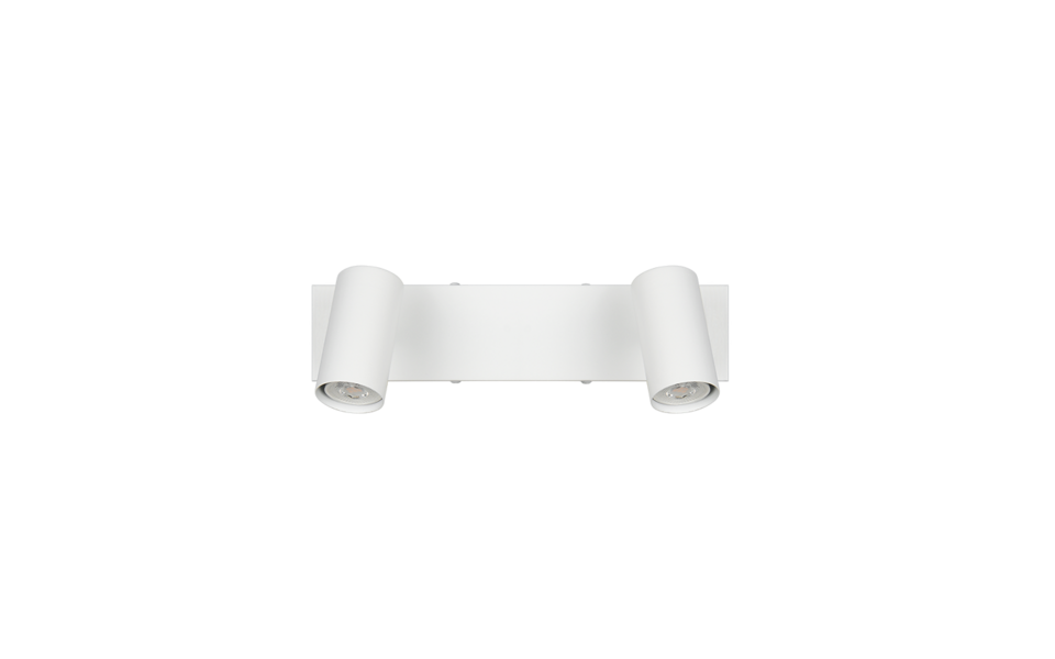 Trio Lighting Trio TARYN plafondspot | GU10 Fitting | wit mat | 28 x 6 cm | IP20 | excl. 2x GU10 | max. 5W