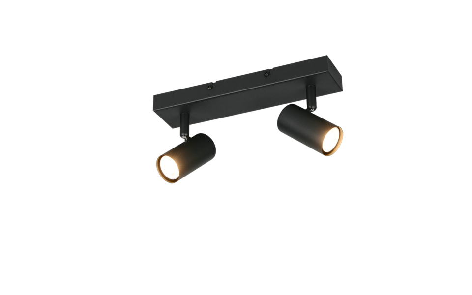 Trio Lighting Trio TARYN ceiling spotlight | 2x GU10 | black | Ø 26 cm | IP20 | 13 cm Trio Lighting Trio TARYN ceiling spotlight | 2x GU10 | black | Ø 26 cm | IP20 | 13 cm