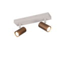 Trio Lighting Trio TARYN plafondspot | GU10 Fitting | koffie | 28 x 6 cm | IP20 | excl. 2x GU10 | max. 5W