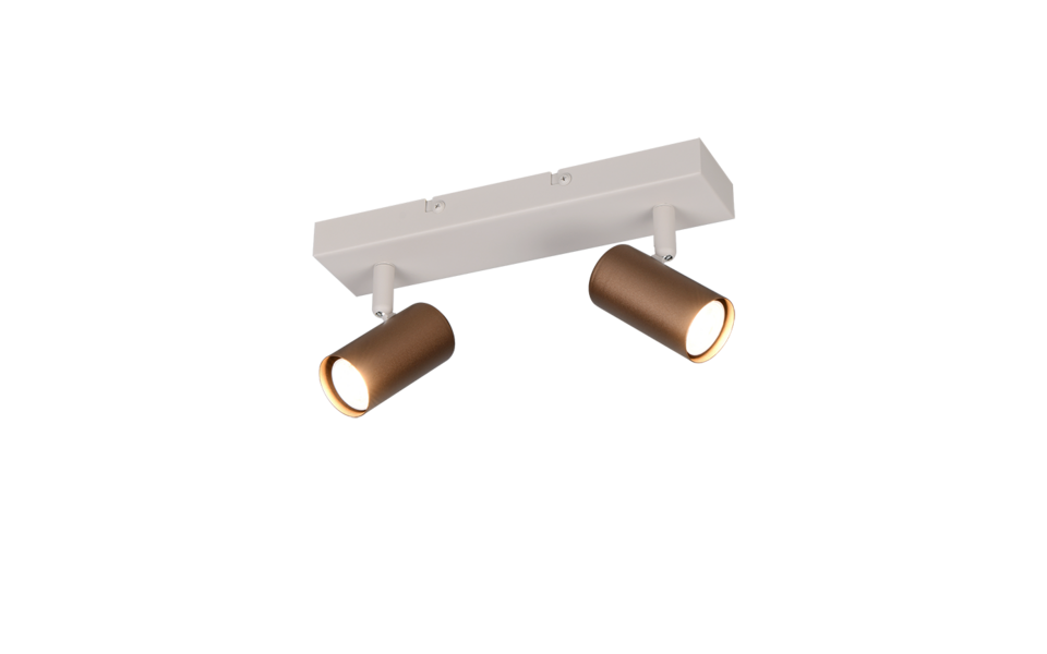 Trio Lighting Trio TARYN ceiling spotlight | 2x GU10 | mocha brown | Ø 26 cm | IP20 | 13 cm Trio Lighting Trio TARYN ceiling spotlight | 2x GU10 | mocha brown | Ø 26 cm | IP20 | 13 cm