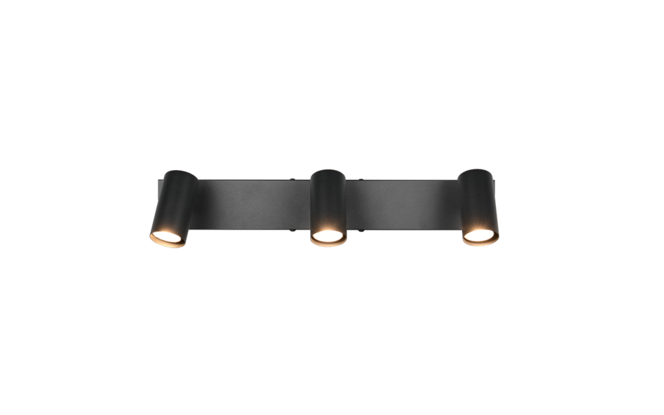 Trio Lighting Trio TARYN ceiling spotlight | 3x GU10 | black | Ø 44 cm | IP20 | 13 cm Trio Lighting Trio TARYN ceiling spotlight | 3x GU10 | black | Ø 44 cm | IP20 | 13 cm
