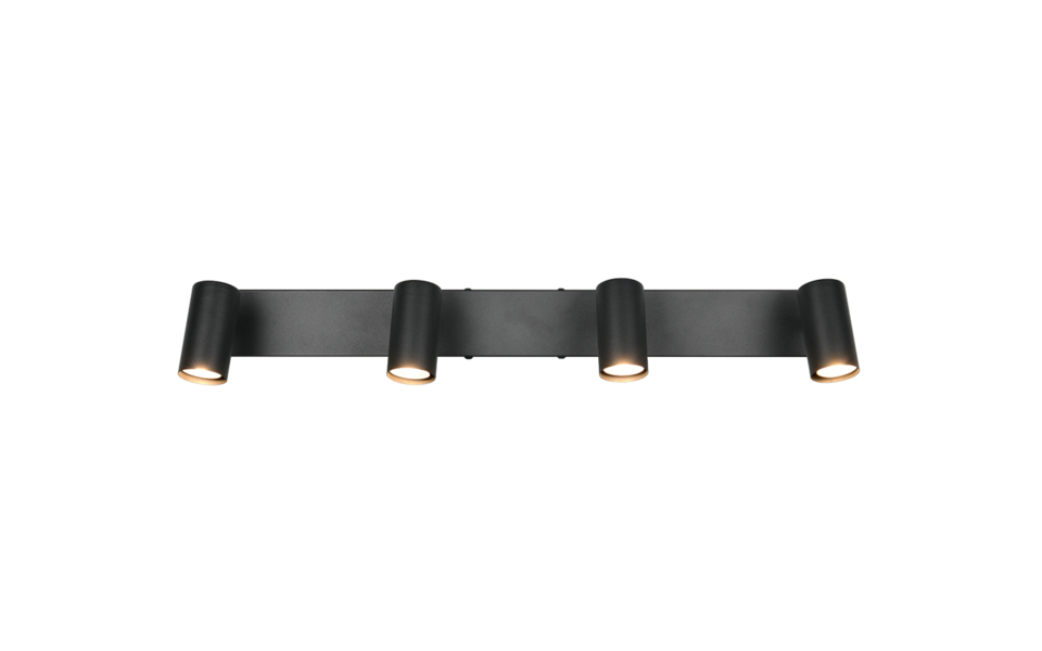 Trio Lighting Trio TARYN ceiling spotlight | 4x GU10 | black | Ø 65 cm | IP20 | 13 cm