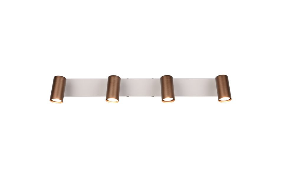 Trio Lighting Trio TARYN ceiling spotlight | 4x GU10 | mocha brown | Ø 65 cm | IP20 | 13 cm