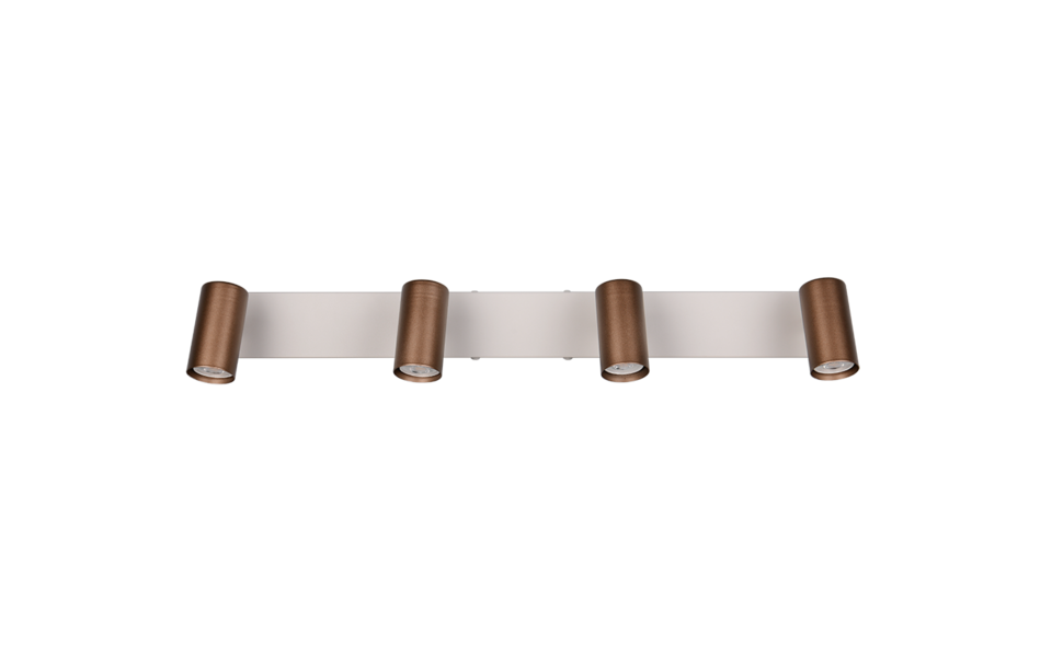 Trio Lighting Trio TARYN ceiling spotlight | 4x GU10 | mocha brown | Ø 65 cm | IP20 | 13 cm