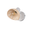 Trio Lighting Trio CALVI plafondspot | E14 Fitting | wit mat met natuurlijke afwerking | 14 x 13 cm | IP20 | excl. 1x E14 | max. 10W