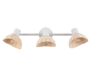 Trio Lighting Trio CALVI plafondspot | E14 Fitting | wit mat met natuurlijke afwerking | 59 x 13 cm | IP20 | excl. 3x E14 | max. 10W