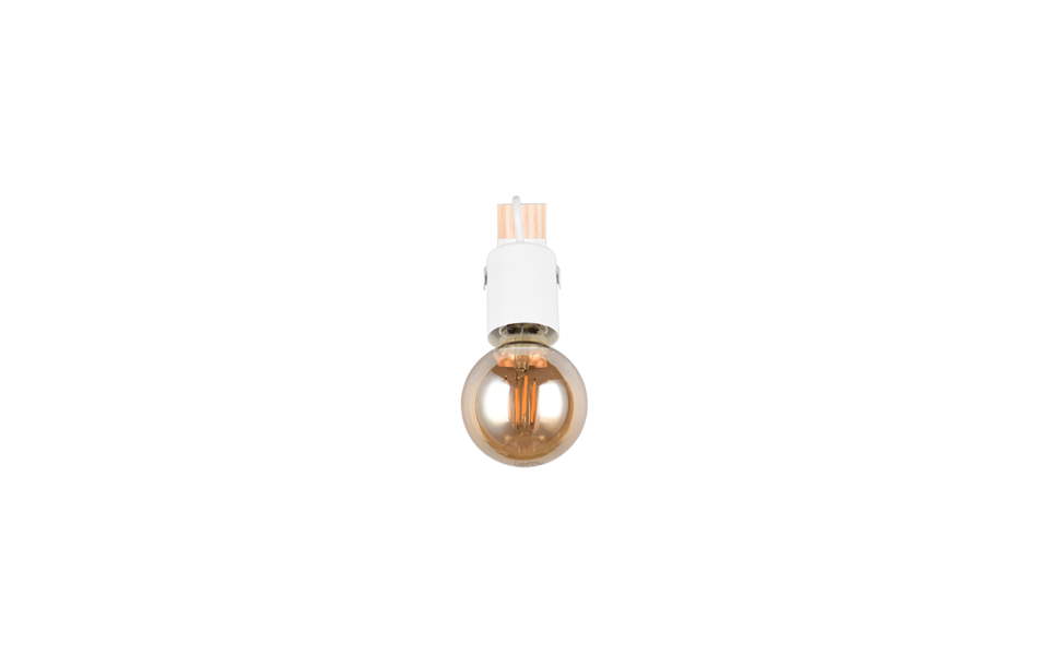 Trio Lighting Trio LYNAR plafondspot | E27 Fitting | wit mat | 6 x 16,5 cm | IP20 | excl. 1x E27 | max. 10W Trio Lighting Trio LYNAR plafondspot | E27 Fitting | wit mat | 6 x 16,5 cm | IP20 | excl. 1x E27 | max. 10W