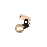 Trio LYNAR ceiling spotlight | E27 | black | IP20