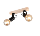 Trio Lighting Trio LYNAR plafondspot | E27 Fitting | mat zwart | 31 x 6 cm | IP20 | excl. 2x E27 | max. 10W
