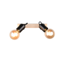 Trio Lighting Trio LYNAR ceiling spotlight | 2x E27 max 40W | black | IP20 | 16.5 cm