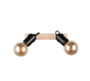 Trio Lighting Trio LYNAR ceiling spotlight | 2x E27 max 40W | black | IP20 | 16.5 cm