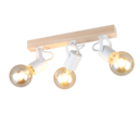 Trio Lighting Trio LYNAR plafondspot | E27 Fitting | wit mat | 42 x 6 cm | IP20 | excl. 3x E27 | max. 10W