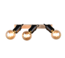 Trio Lighting Trio LYNAR plafondspot | E27 Fitting | mat zwart | 42 x 6 cm | IP20 | excl. 3x E27 | max. 10W