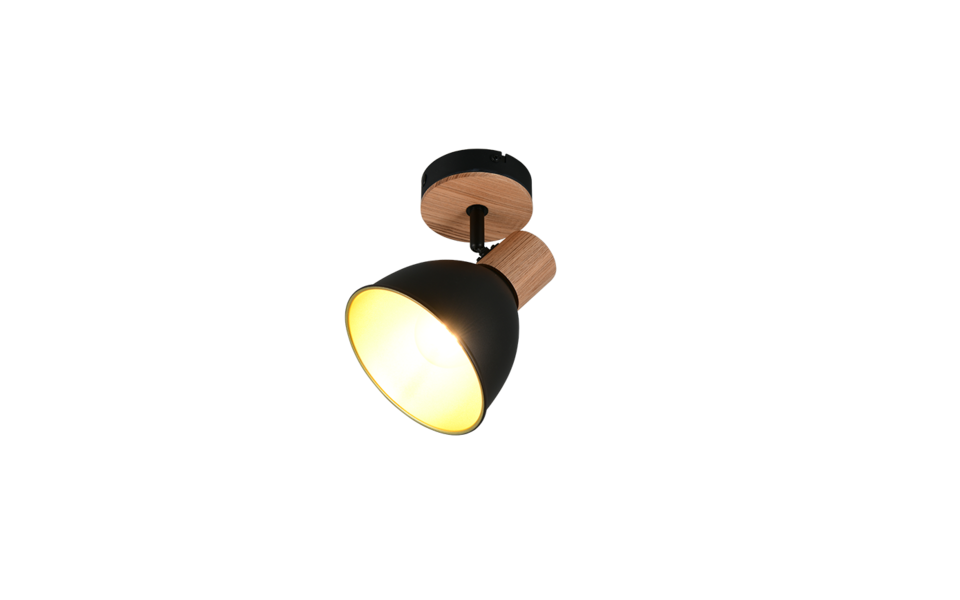 Trio Lighting Trio DELUME ceiling spotlight | 1x E27 max 40W | black | IP20 | 24.5 cm Trio Lighting Trio DELUME ceiling spotlight | 1x E27 max 40W | black | IP20 | 24.5 cm