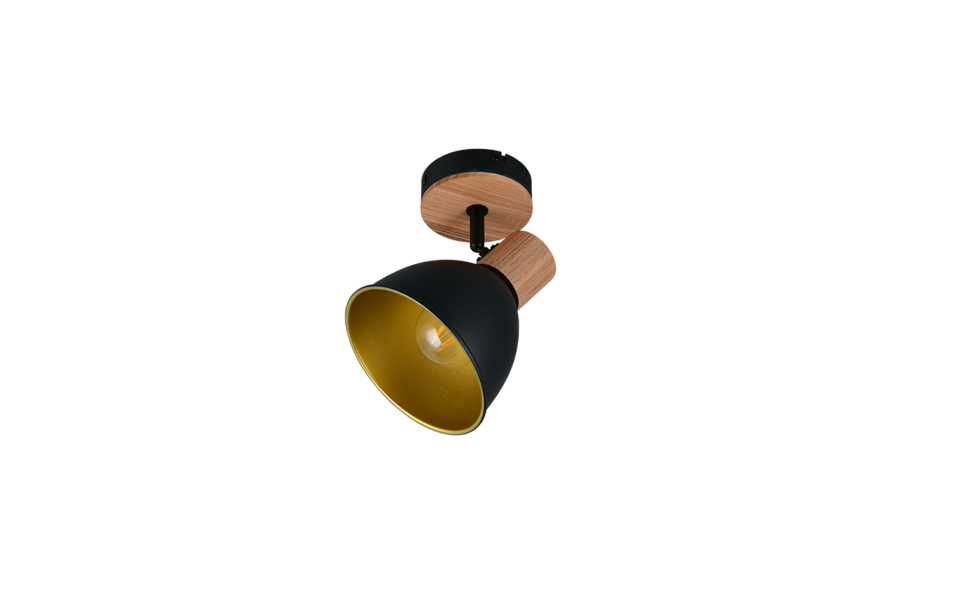 Trio Lighting Trio DELUME plafondspot | E27 Fitting | mat zwart | 19 x 15 cm | IP20 | excl. 1x E27 | max. 40W Trio Lighting Trio DELUME plafondspot | E27 Fitting | mat zwart | 19 x 15 cm | IP20 | excl. 1x E27 | max. 40W