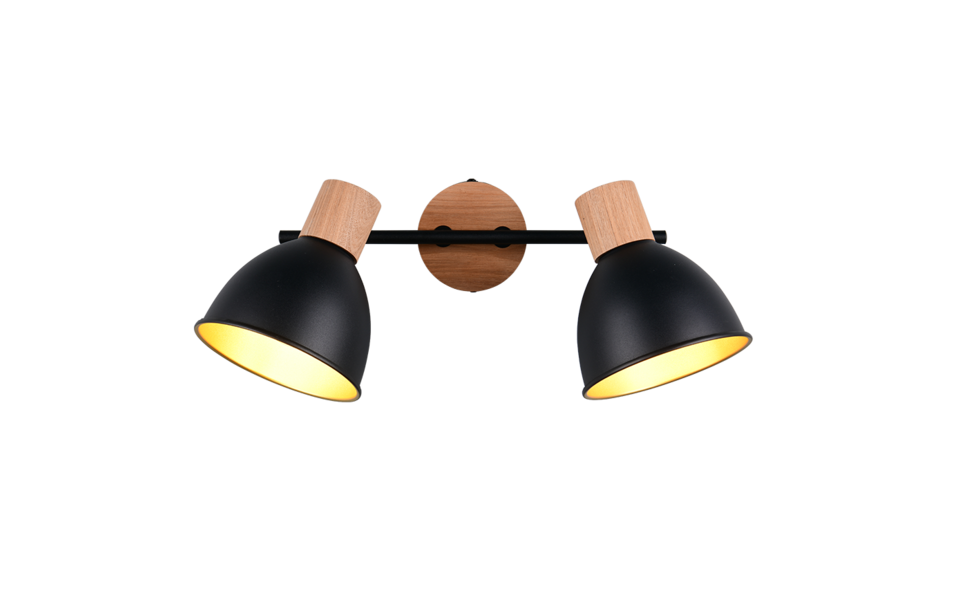 Trio Lighting Trio DELUME plafondspot | E27 Fitting | mat zwart | 49 x 15 cm | IP20 | excl. 2x E27 | max. 40W Trio Lighting Trio DELUME plafondspot | E27 Fitting | mat zwart | 49 x 15 cm | IP20 | excl. 2x E27 | max. 40W