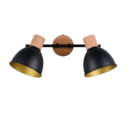 Trio Lighting Trio DELUME plafondspot | E27 Fitting | mat zwart | 49 x 15 cm | IP20 | excl. 2x E27 | max. 40W