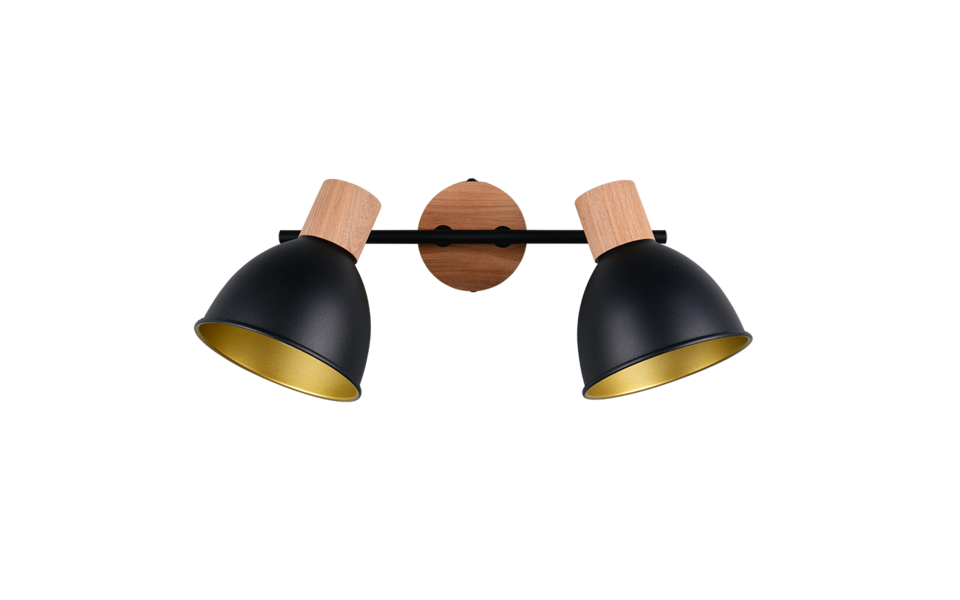 Trio Lighting Trio DELUME ceiling spotlight | 2x E27 max 40W | black | IP20 | 27 cm Trio Lighting Trio DELUME ceiling spotlight | 2x E27 max 40W | black | IP20 | 27 cm