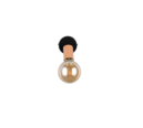 Trio Lighting Trio LAMEGO plafondspot | E27 Fitting | houtimitatie | Ø 4,2 cm | IP20 | excl. 1x E27 | max. 10W
