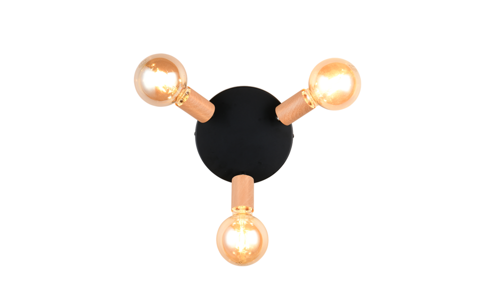 Trio Lighting Trio LAMEGO ceiling spotlight | 3x E27 max 40W | Ø 29 cm | IP20 | 12 cm