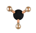 Trio Lighting Trio LAMEGO plafondspot | E27 Fitting | houtimitatie | Ø 29 cm | IP20 | excl. 3x E27 | max. 10W