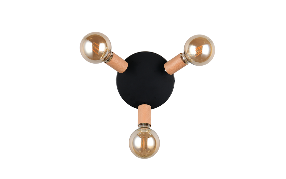 Trio Lighting Trio LAMEGO ceiling spotlight | 3x E27 max 40W | Ø 29 cm | IP20 | 12 cm