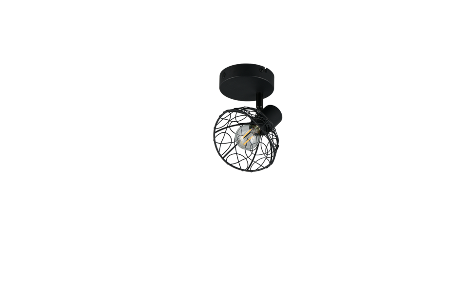 Trio Lighting Trio YAKO ceiling spotlight | 1x E14 max 40W | black | IP20 | 13 cm Trio Lighting Trio YAKO ceiling spotlight | 1x E14 max 40W | black | IP20 | 13 cm