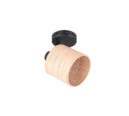 Trio Lighting Trio AIMEE plafondspot | E14 Fitting | mat zwart met natuurlijke afwerking | 10 x 17,6 cm | IP20 | excl. 1x E14 | max. 10W