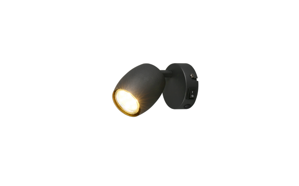 Trio Lighting Trio NANCY plafondspot | GU10 Fitting | mat zwart | Ø 7 cm | IP20 | excl. 1x GU10 | max. 10W Trio Lighting Trio NANCY plafondspot | GU10 Fitting | mat zwart | Ø 7 cm | IP20 | excl. 1x GU10 | max. 10W