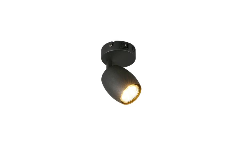 Trio Lighting Trio NANCY ceiling spotlight | 1x GU10 | black | Ø 9.5 cm | IP20 | 14 cm