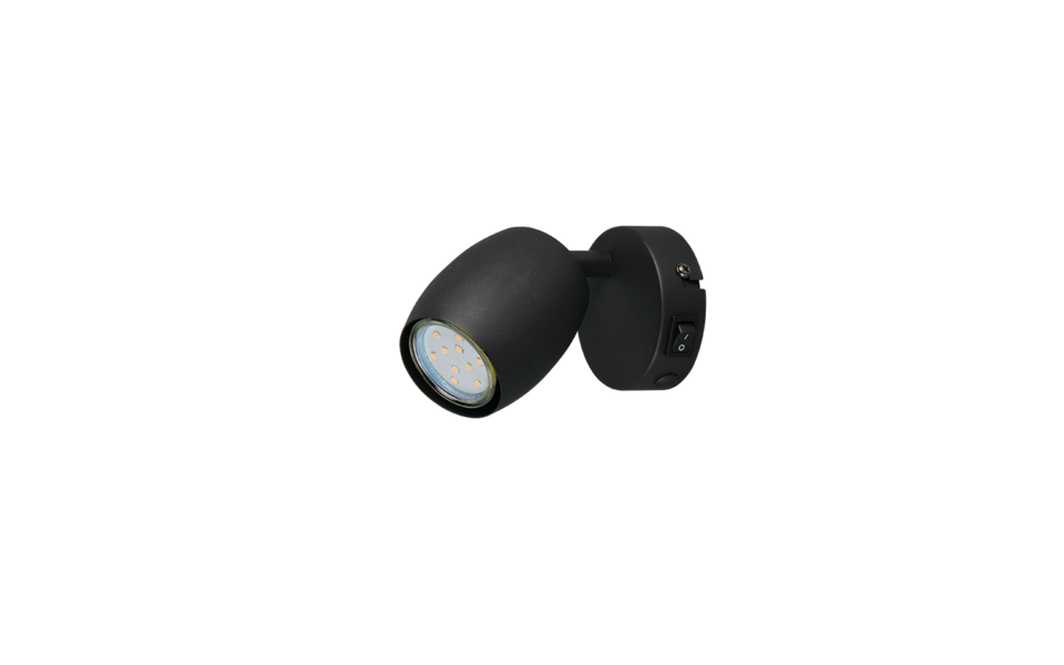 Trio Lighting Trio NANCY ceiling spotlight | 1x GU10 | black | Ø 9.5 cm | IP20 | 14 cm